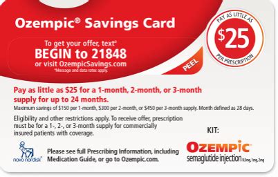 ozempic card for sale